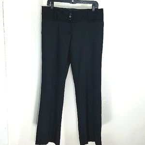 Pants black bootcut mid rise stretch belt loops